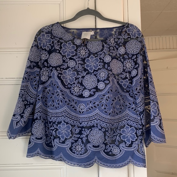 HD in Paris Tops - 💕Anthropologie HD in Paris Blue Blouse